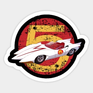 Mach 5 - Distressed Sticker